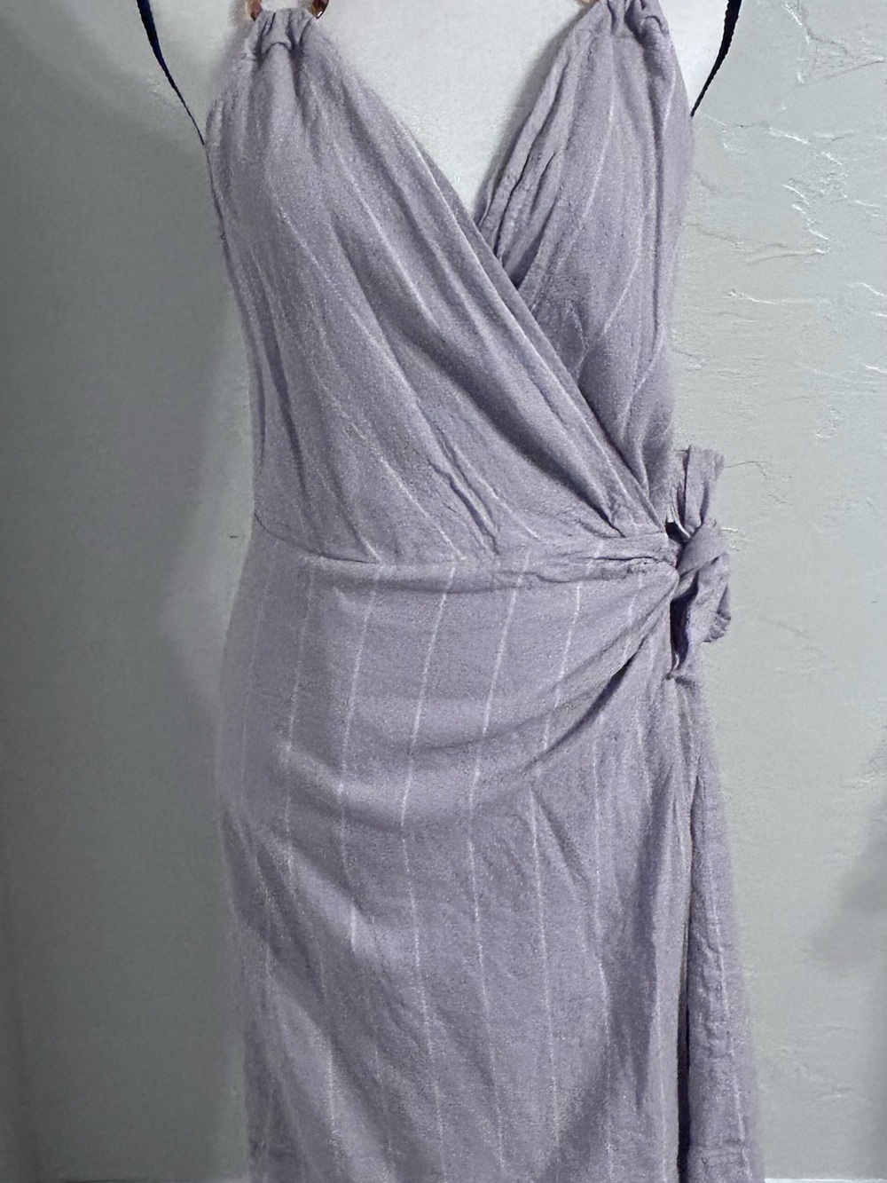 The Limited Lavender One-Shoulder Wrap Dress